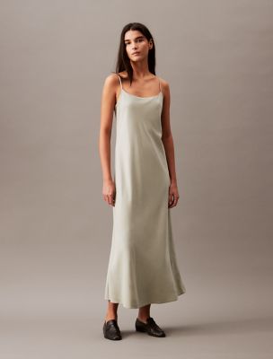 Midi Slip Dress, Desert Sage