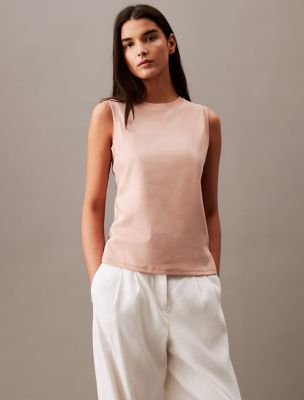 Soft Cotton Muscle Tee, Mahogany Rose