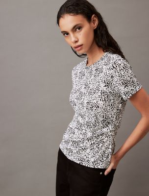 Refined Jersey Printed T-Shirt, Black Beauty