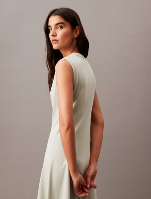 Cotton Jersey A-Line Midi Dress | Calvin Klein USA