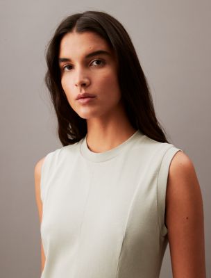 Cotton Jersey A-Line Midi Dress | Calvin Klein USA