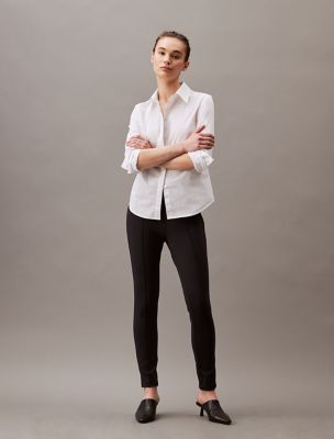 Ponte Skinny Fit Pants, Black