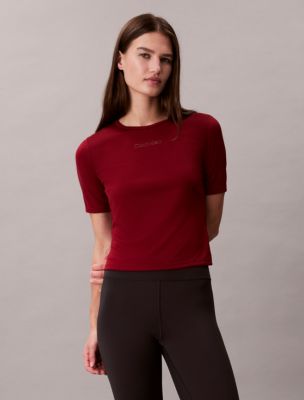 Modern Sport Crewneck T-Shirt, Fall Berry