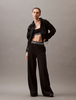 Sport Icon Wide Leg Track Pants, Black Beauty
