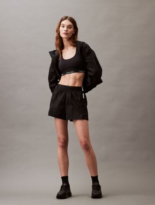 CK Sport Future Icon Crinkle Nylon Woven Shorts, Black