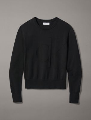 Женские свитеры Calvin Klein Smooth Cotton Relaxed Monogram Sweater — фото 6
