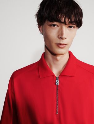 1/4 Zip Polo, Red