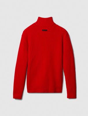【SATIIIZ】EL flake Knitwear Zip-Up Ribbed 1/4 Zip Sweater | Calvin Klein® USA