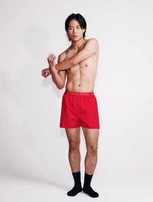 Woven Boxer, Red