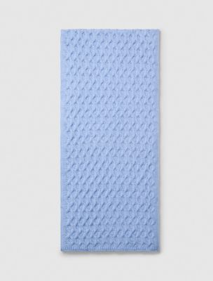 Merino Wool Cable Knit Scarf, Bel Air Blue