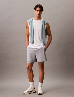 Modern Sport Layered Shorts, Sleet