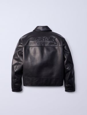 Jung Kook for   レザーレーサージャケット Jung Kook for Calvin Klein Leather Racer Jacket | Calvin Klein