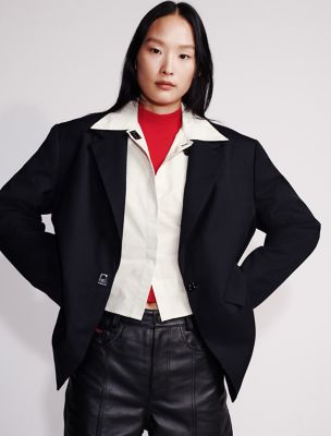 Relaxed Tailored Blazer, Black