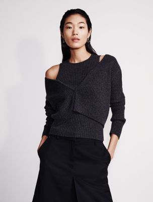Cashmere 2-In-1 Cardigan Set, Asphalt
