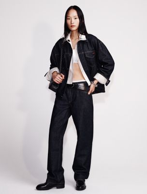 90s Asymmetric Jeans, Rinse