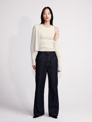 High Rise Wide Leg Jeans, Rinse