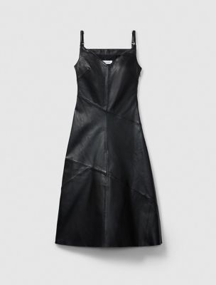 Leather Sleeveless Midi Dress | Calvin Klein