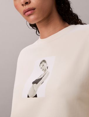 Женские худи Calvin Klein Kate Moss Terry Graphic Relaxed Sweatshirt — фото 2