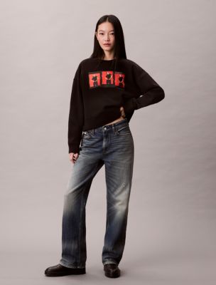 Женские худи Calvin Klein Kate Moss Fleece Graphic Cropped Sweatshirt — фото 2