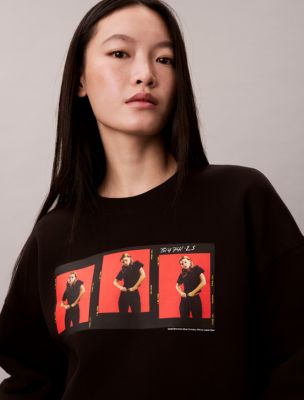 Женские худи Calvin Klein Kate Moss Fleece Graphic Cropped Sweatshirt — фото 3
