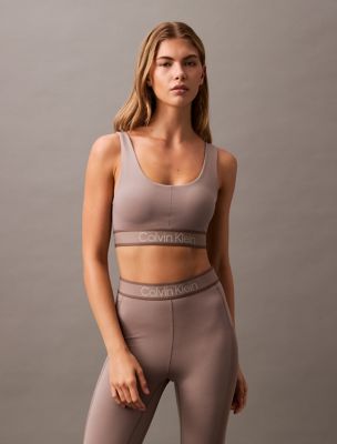 Sport Icon Mesh Sports Bra, Driftwood