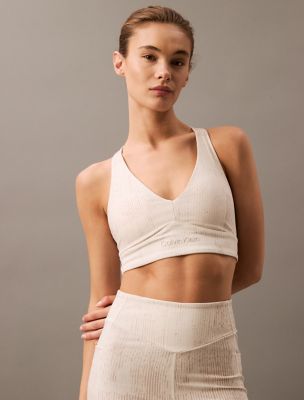 Soft Stretch Sport Medium Support Sports Bra, Silver Birch Print