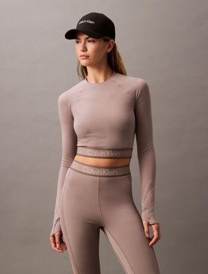 Sport Icon Mesh Top, Driftwood