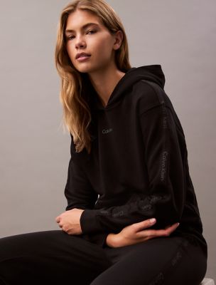 Logo Tape Hoodie, Black