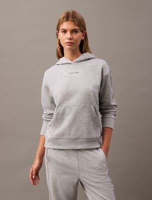 Logo Tape Hoodie, Medium Gray Heather