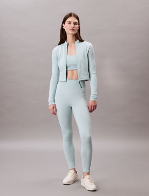 Rib Sport Cropped Jacket, Ether