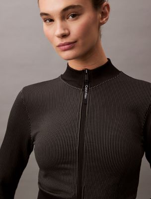 Женские куртки Calvin Klein Rib Sport Cropped Jacket — фото 3