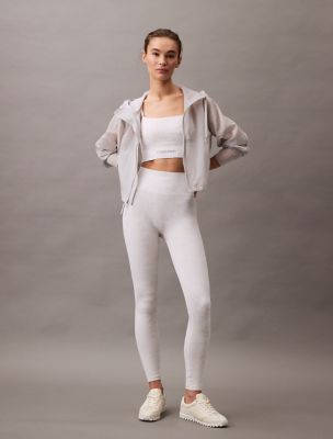 CK Sport Seamless Print Leggings, Brilliant White