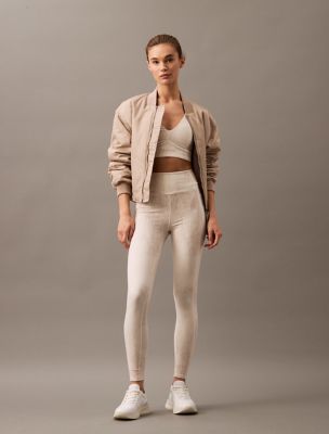 Soft Stretch Sport Printed 7/8 Leggings, Silver Birch Print