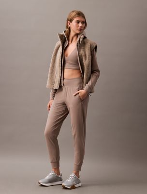 Pantalon de jogging sport extensible doux, bois de grève