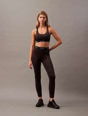Modern Sport High Waist 7/8 Leggings, Raisin Print