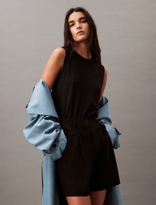 Soft Twill Relaxed Short, Black