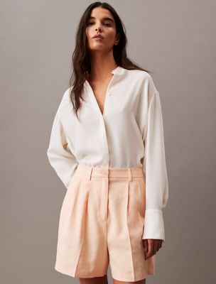 Soft Twill Relaxed Short, Cream Puff