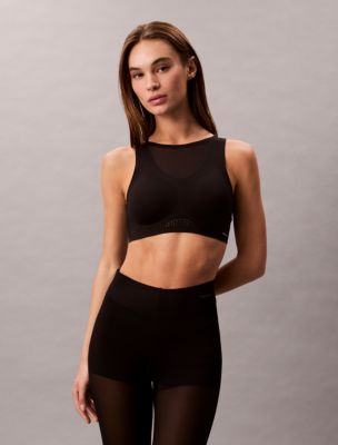 Invisibles Medium Support Mesh Sports Bra, Black