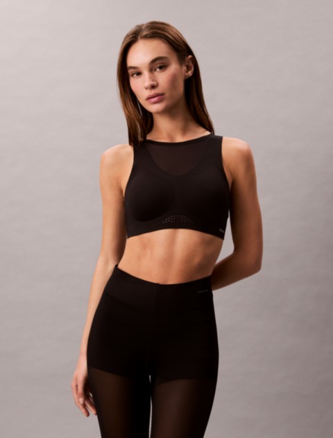 Спортивное бра Invisibles Medium, с поддержкой, сетка — Calvin Klein