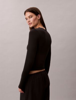 Женские футболки Calvin Klein Nylon Stretch Slim T-Shirt — фото 4