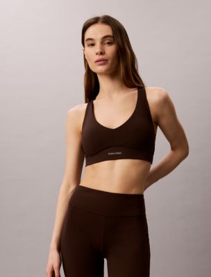 Soft Sport Printed Medium Impact Sports Bra, Black Coffee