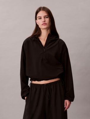 Woven Parachute Jacket, Black