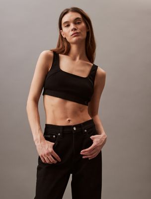 Sculpt Denim Bralette, Echo Black