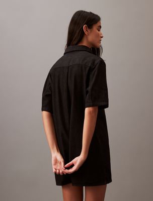 calvin klein chambray shirt dress Calvin Klein Womens Denim chambray shirt dress size large