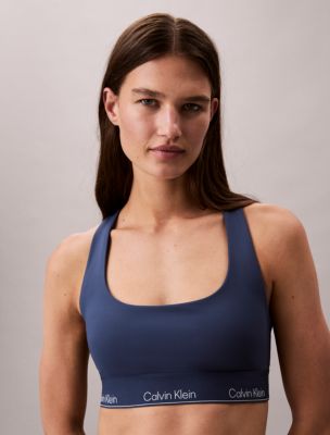 Modern Sport Racerback Medium Impact Sports Bra, Dark Denim