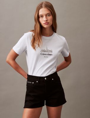 City Skyline Graphic Crewneck T-Shirt, Arctic Ice
