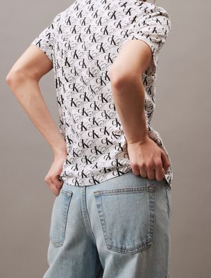 Allover Monogram Logo Print Classic T-Shirt | Calvin Klein® USA