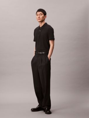Мужское поло Calvin Klein Liquid Touch Polo Shirt, цвет: Чёрный, вариант 1 — фото 2