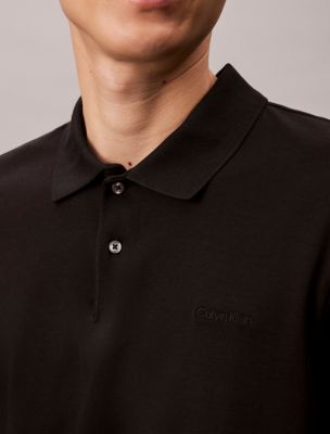Мужское поло Calvin Klein Liquid Touch Polo Shirt, цвет: Чёрный, вариант 1 — фото 5
