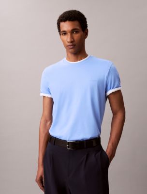 Liquid Touch Crewneck T-Shirt, Blue Descent